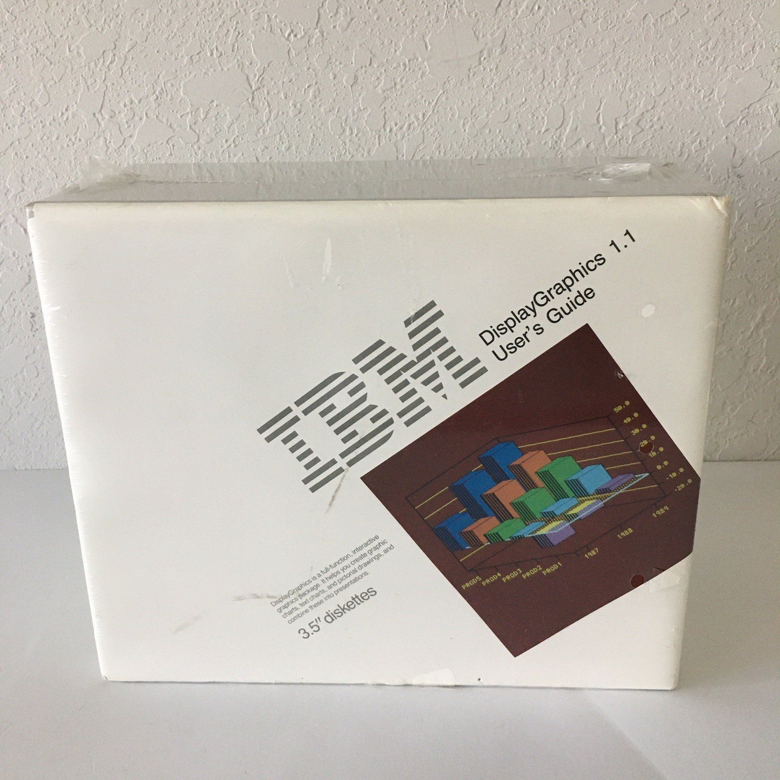 Vintage 1988 IBM DisplayGraphics Software - Six 1.44MB 3.5" Diskettes