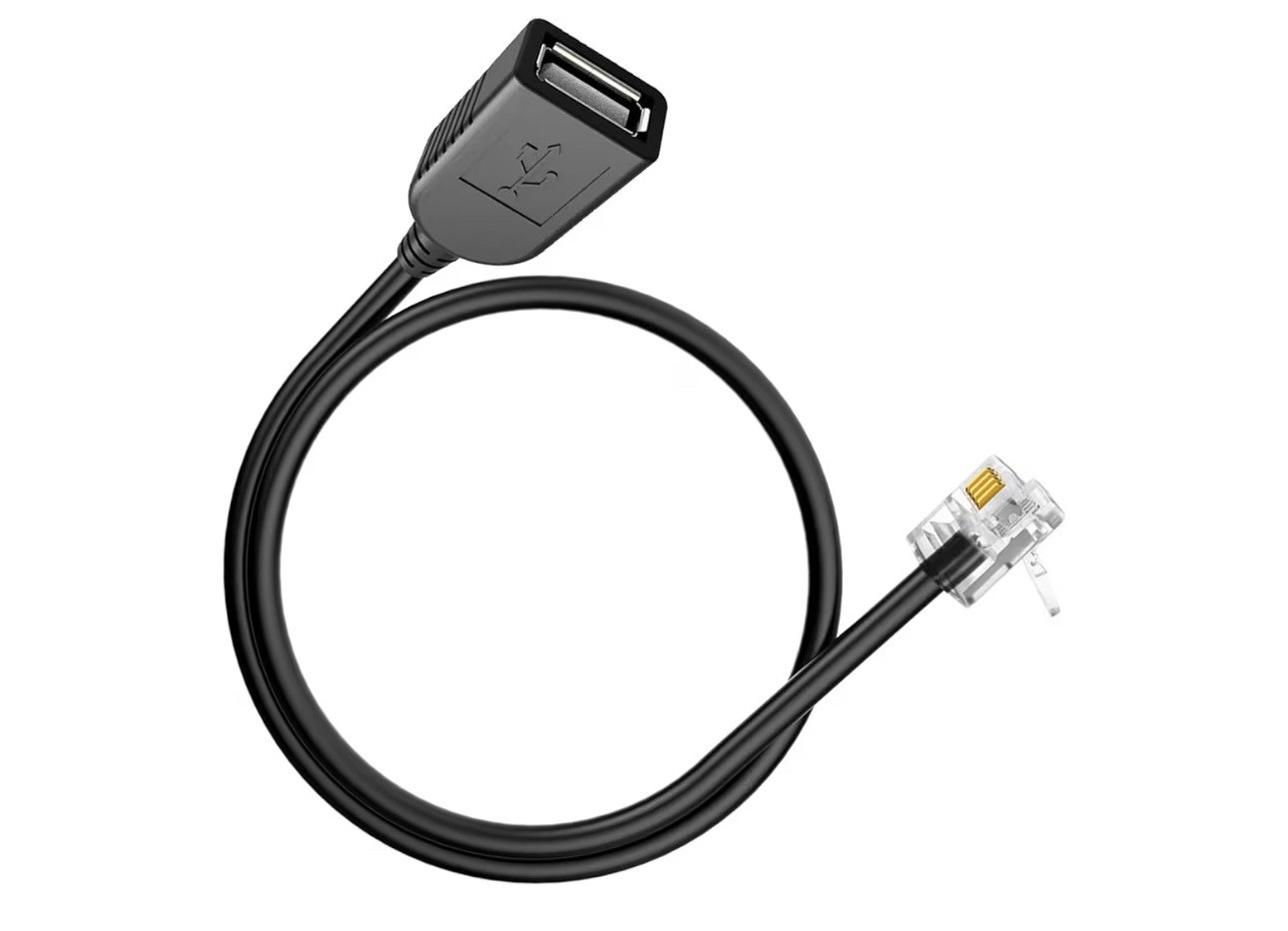 PLEASANTLY USB-Rj9 female~male 4-pin 4p4c adapter compa.w/most Avaya landl-phone