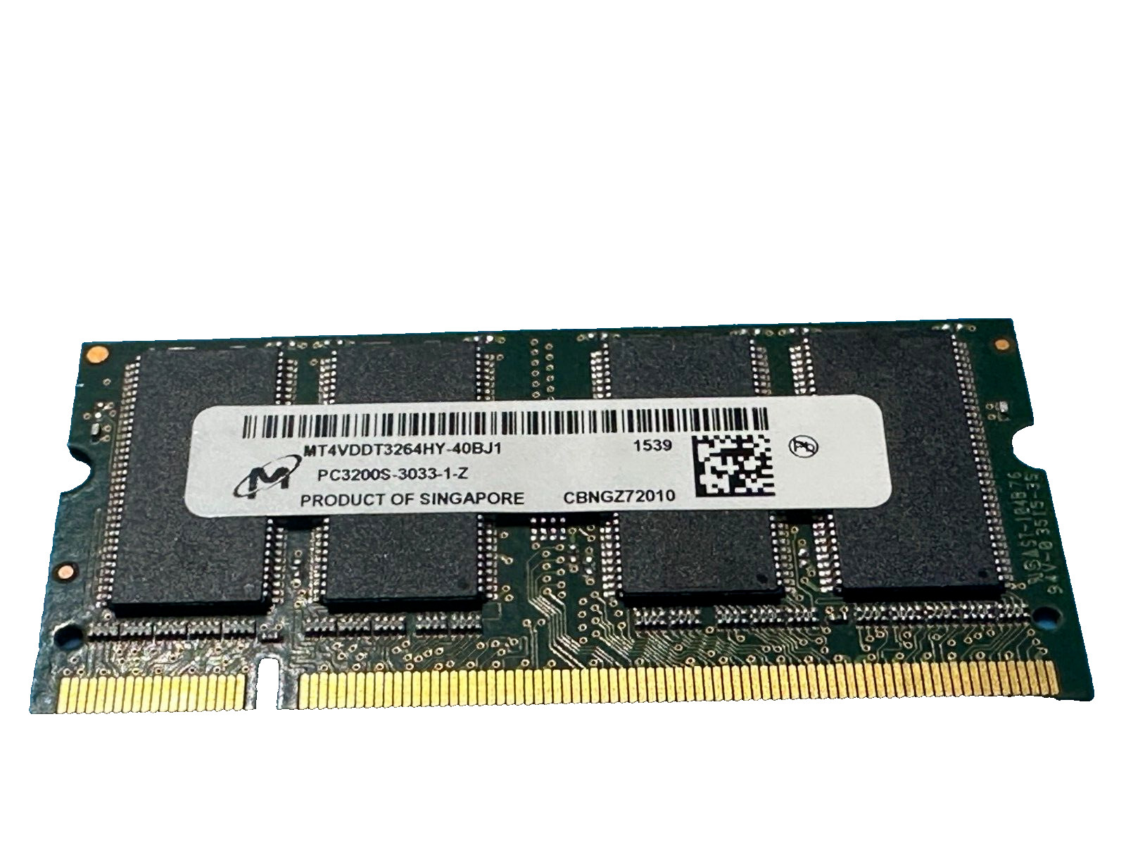 Micron MT4VDDT3264HY-40BJ1 256MB PC3200 DDR-400MHz non-EC Unbuffered CL2 Memory