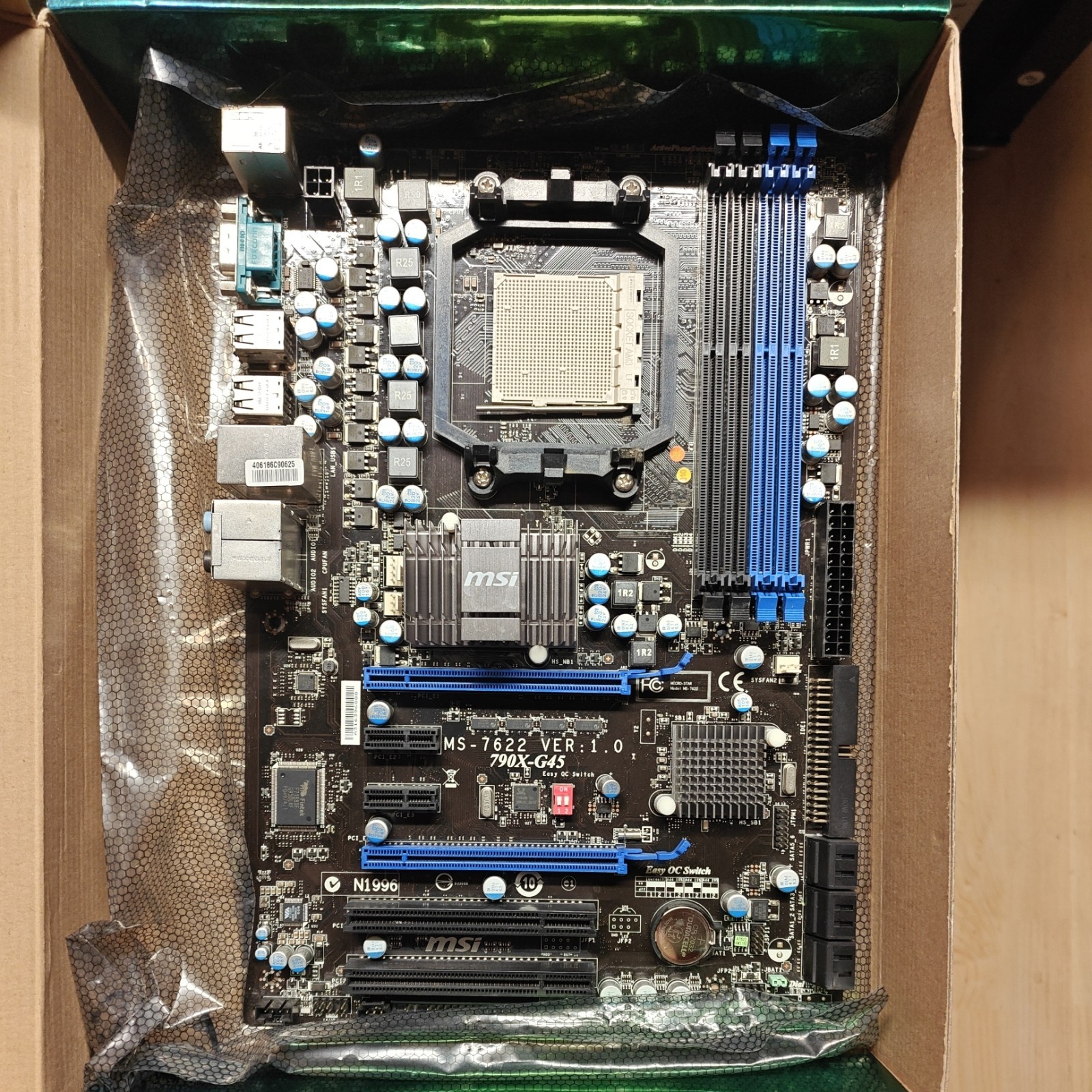 MSI 790X-G45 AM3 ATX Motherboard DDR3 AMD 790X  Athlon II PCIe 2.0 AS-IS 