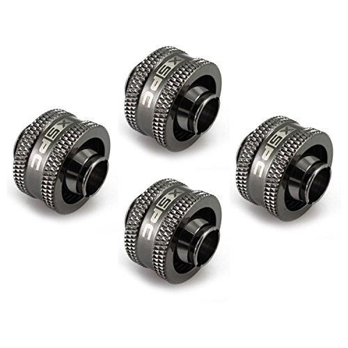 Brand New - XSPC G1/4" to 14mm Rigid Tubing  - Triple Seal Four Pack Matte Black
