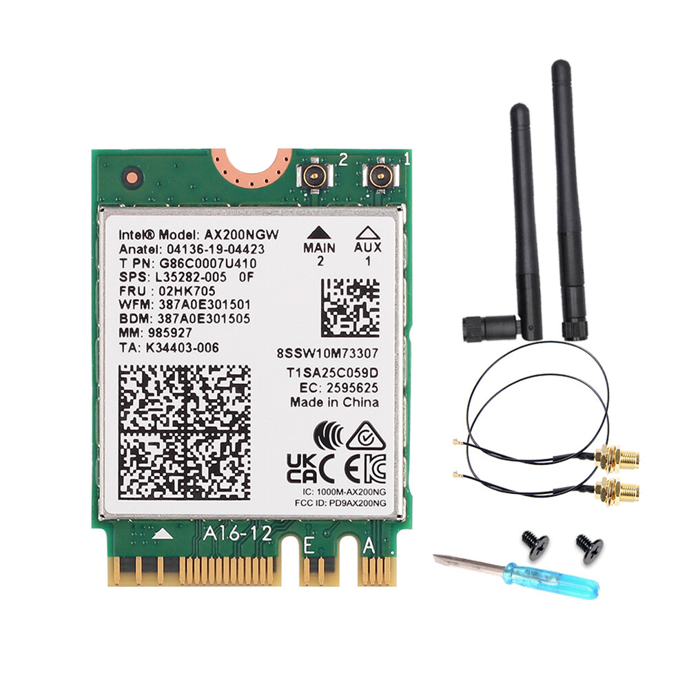 WiFi 6 Intel AX200NGW M.2 Wireless Card 802.11ax Network Module Bluetooth 5.2