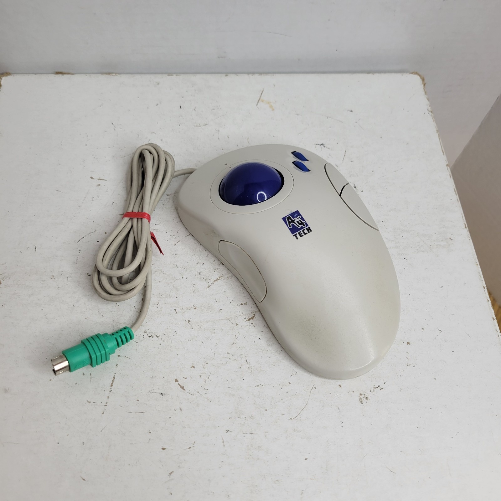 Vintage 90s A4 Tech WWT-13 Scroll 4D TrackBall Large CAD Mouse TESTED WORKS
