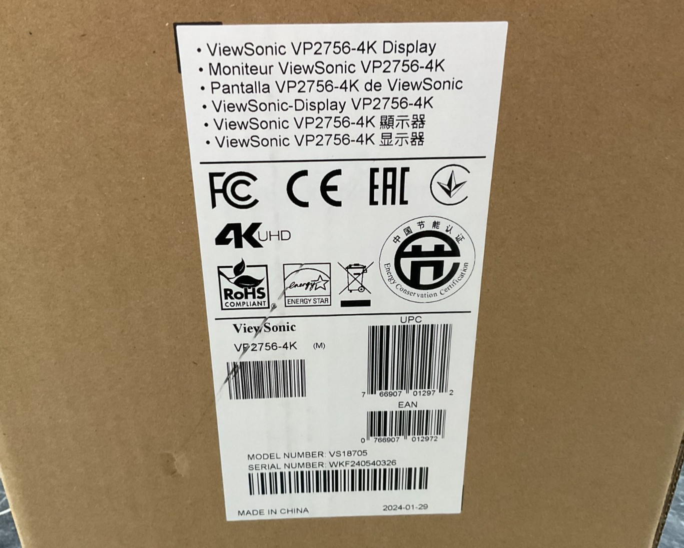Viewsonic VP2756-4K 27" LED LCD Monitor 4K VP2756-4K  | 🇺🇸✨🇺🇸✨ NEW