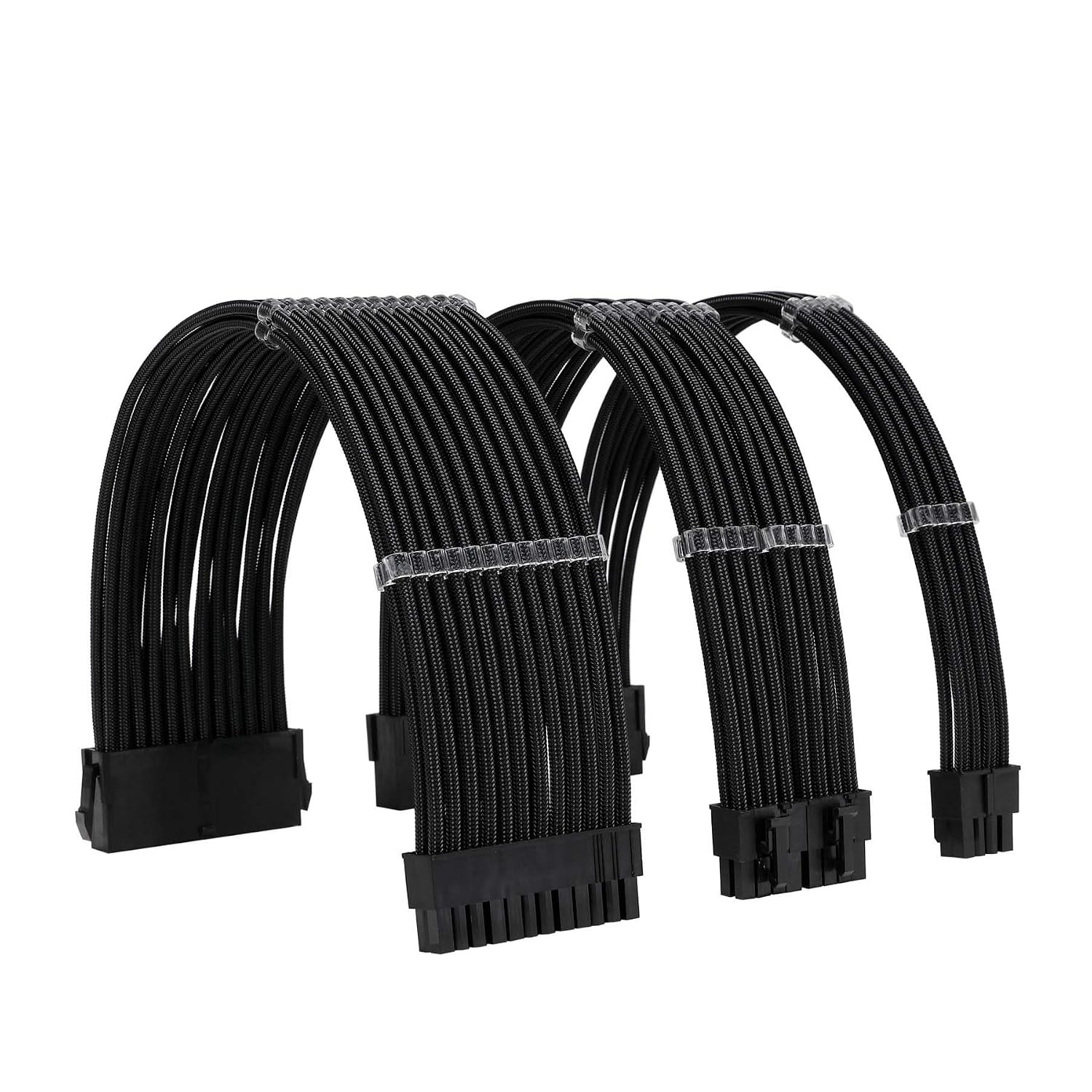 Sleeve Extension Power Supply Cable Kit 18AWG ATX 24P+ EPS 8-P+PCI-E8-P with Com