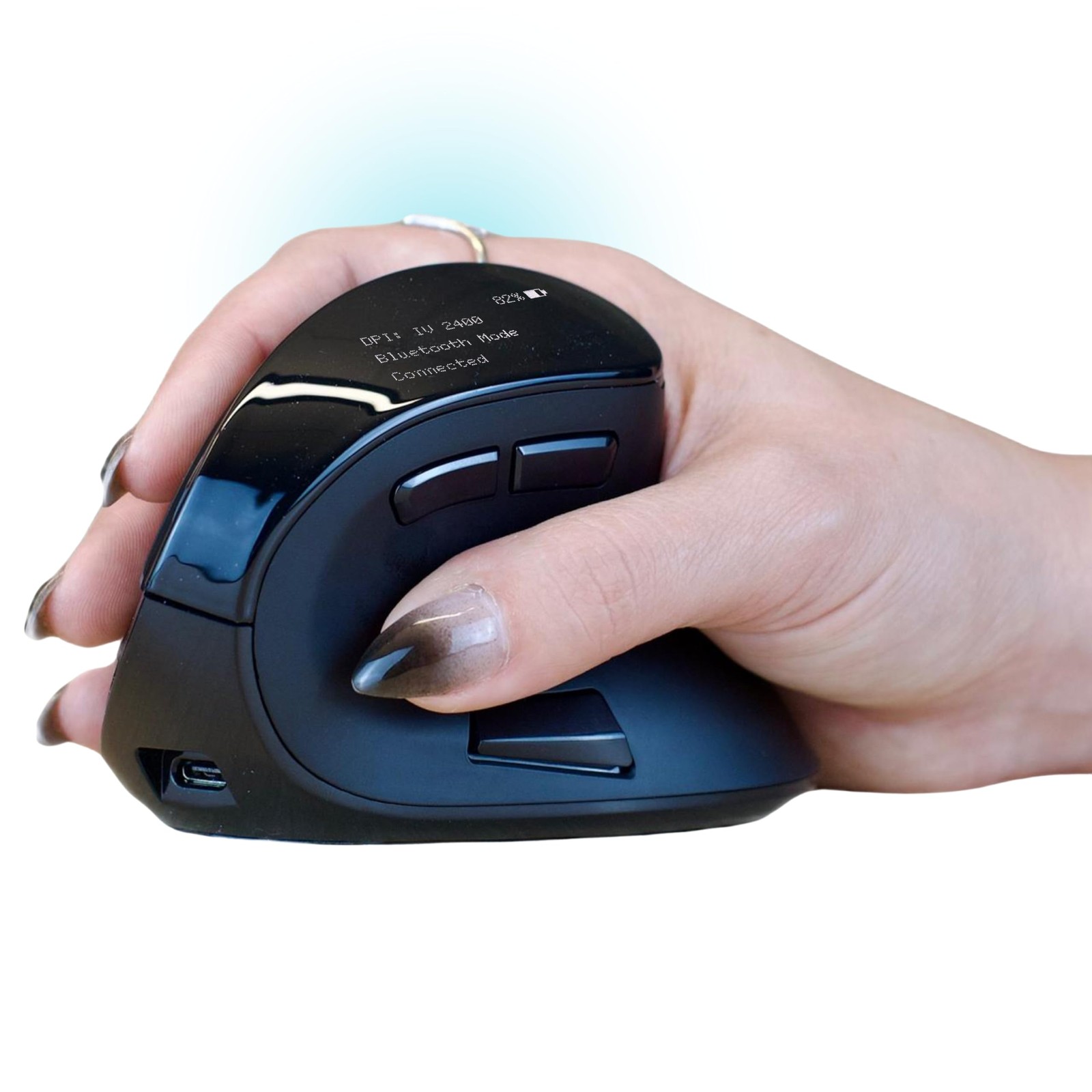 Om Vertical Ergonomic Mouse | Wireless: Bluetooth & 2.4G | Rechargeable, Opti...