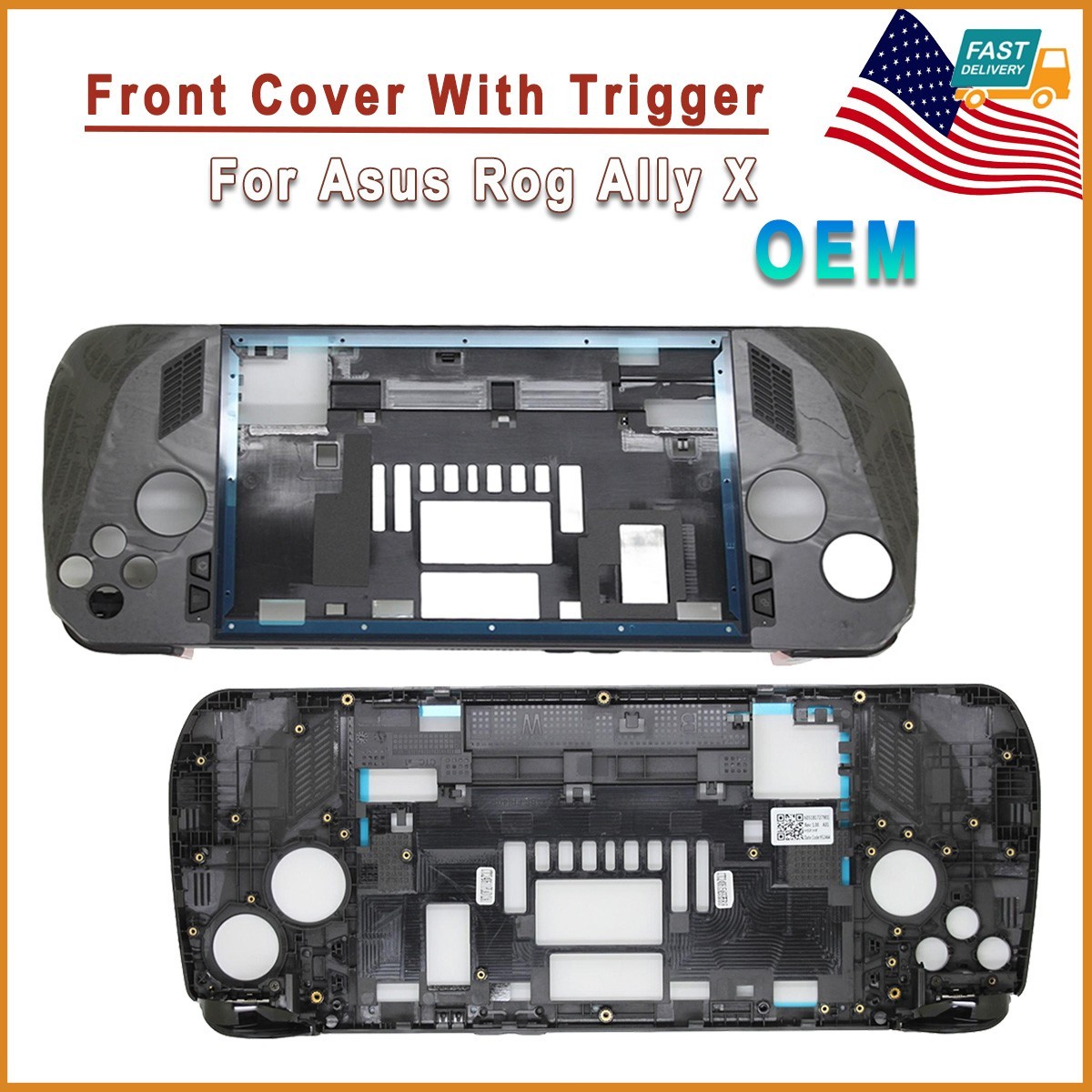 OEM Front LCD Housing Cover + LB RB Trigger Key Button TO ASUS ROG Ally X (2024)