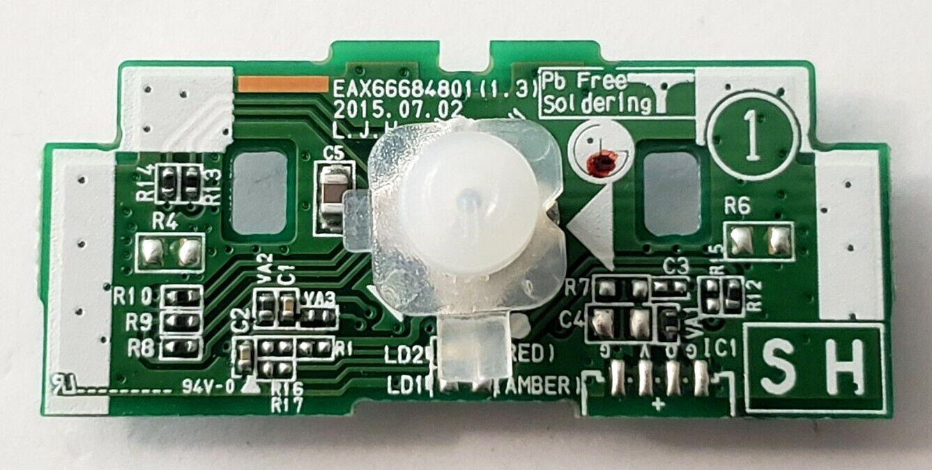 LG Monitor Menu Power Function Board EAX66684808 (White, 8 pin connector)