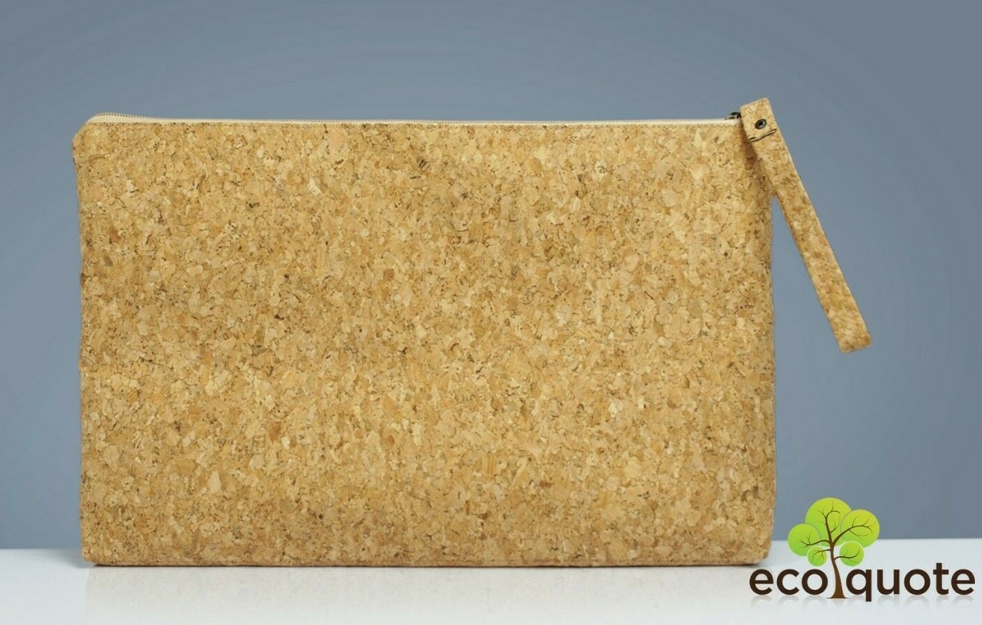 Cork Pouch Sleeve for 15" Laptop Handmade Eco-Friendly & Sustainable Material