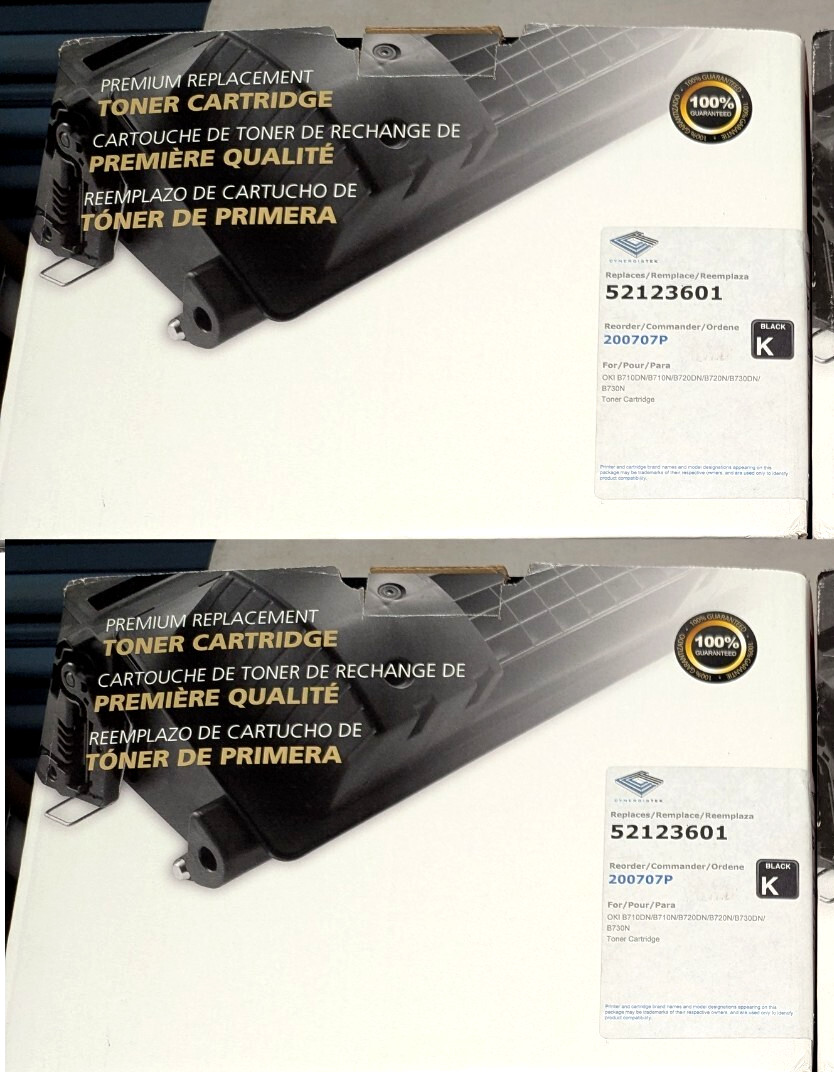 ✨ Lot of 2 52123601 Oki B710/B720/B730 SERIES For Okidata Compatible Toner