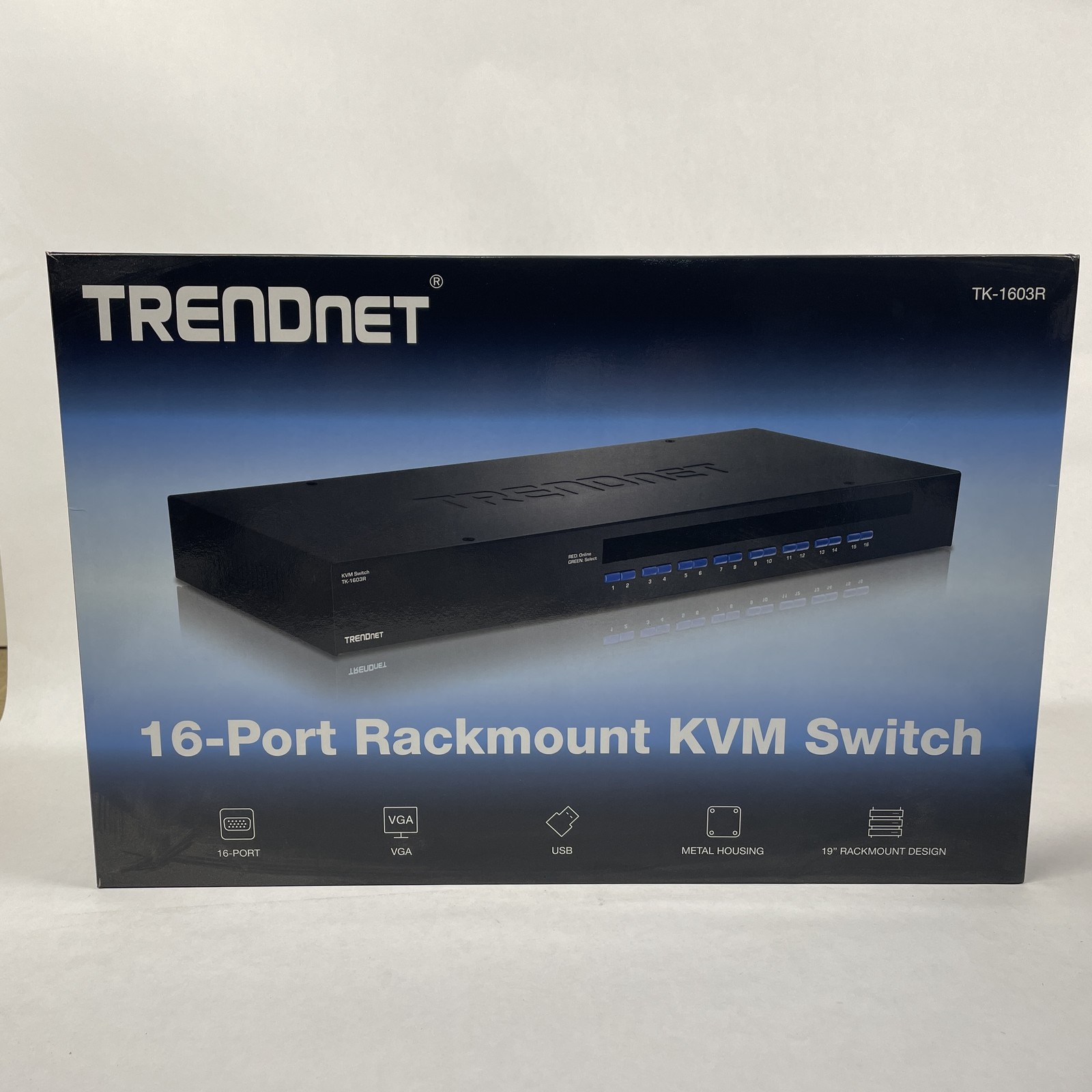 TRENDnet TK-1603R 16-Port Rackmount VGA USB PS/2 KVM Switch