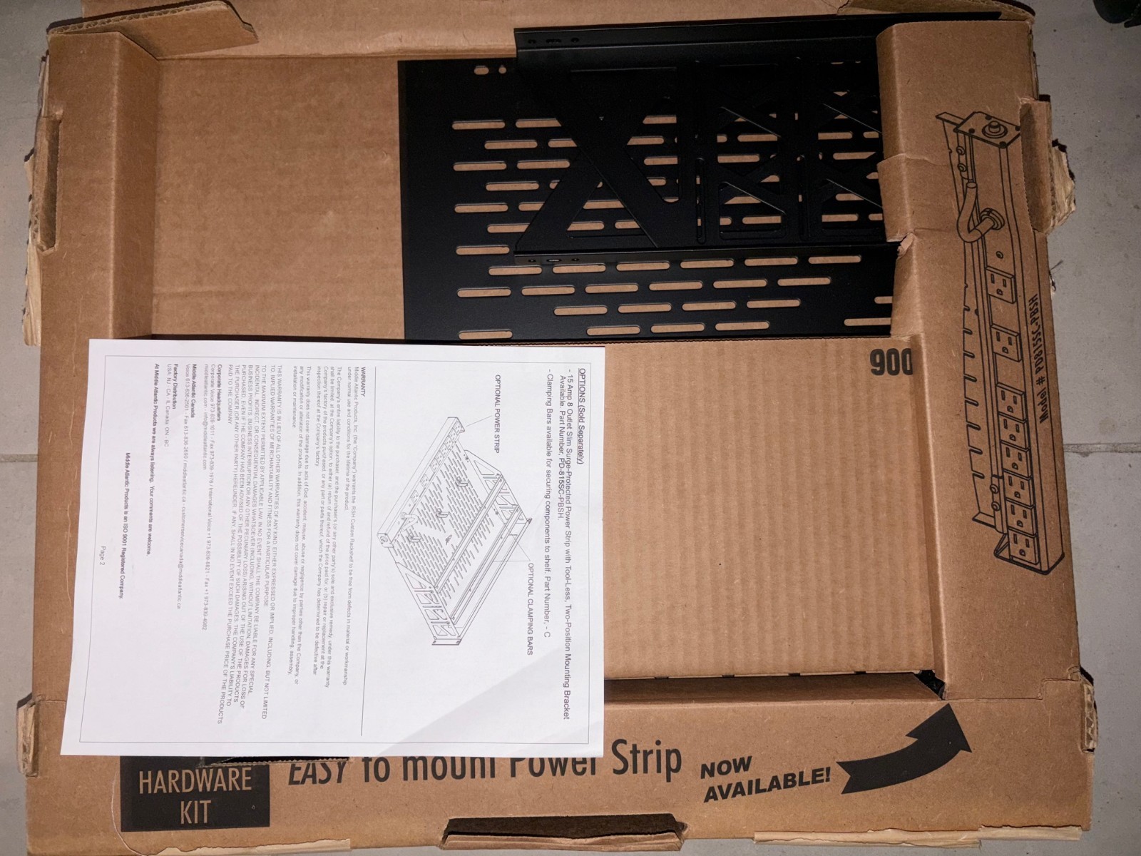 New Middle Atlantic RSH Custom Rack Shelf Space Clamping  RSH4A3M Rack Mount