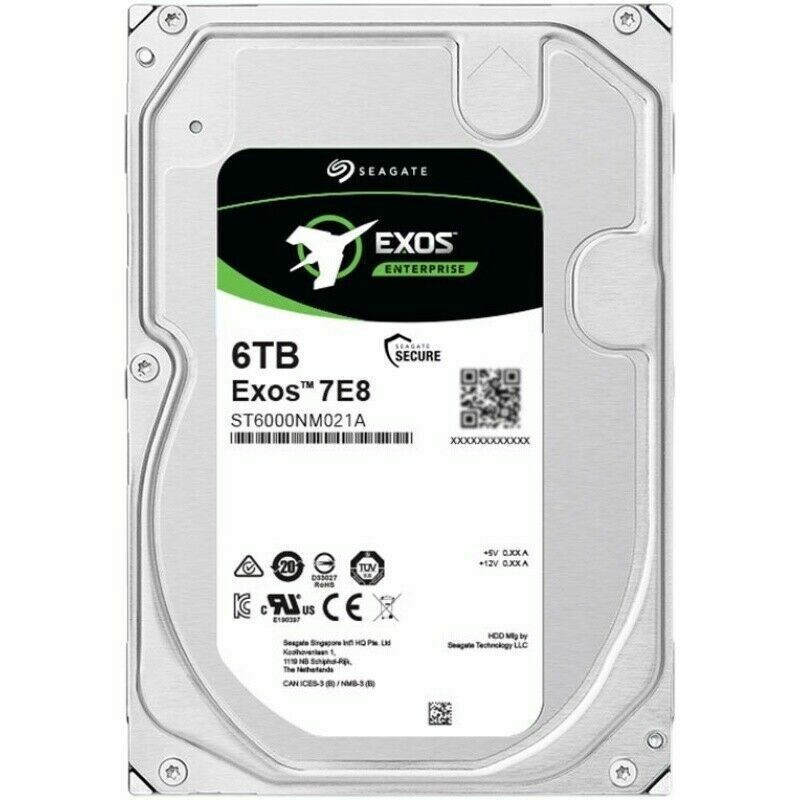 Seagate Exos 7E8 ST6000NM021A 6TB SATA 3.5" 7200RPM 256MB 6G 512e Hard Drive