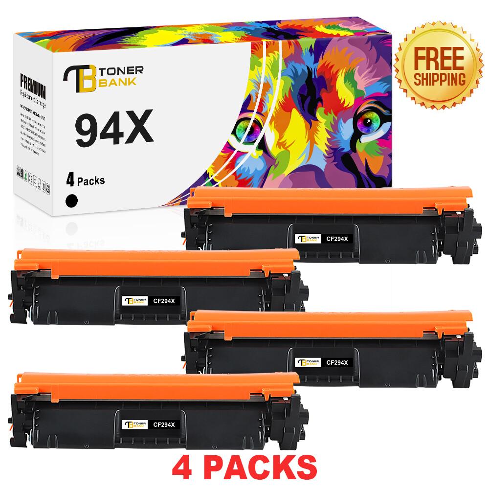 4 Pack CF294X 94X Toner Compatible for HP LaserJet Pro M118dw MFP M148fdw M148dw