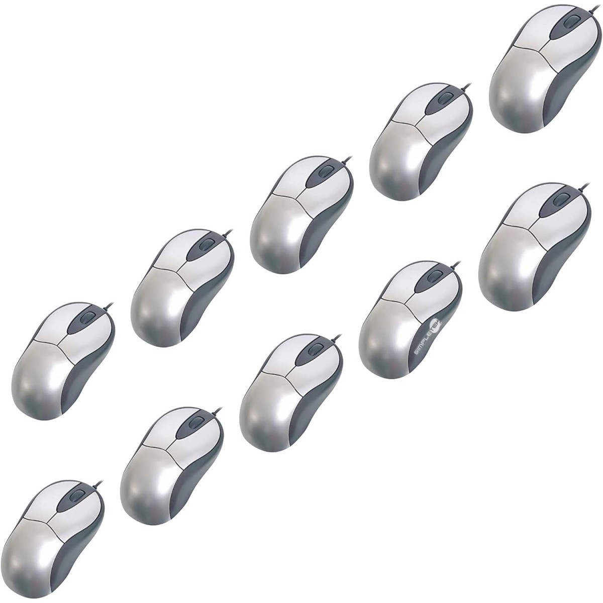 10x Optical Mouse USB PS/2 Combo Digitus 800dpi Ergonomic High Precision_