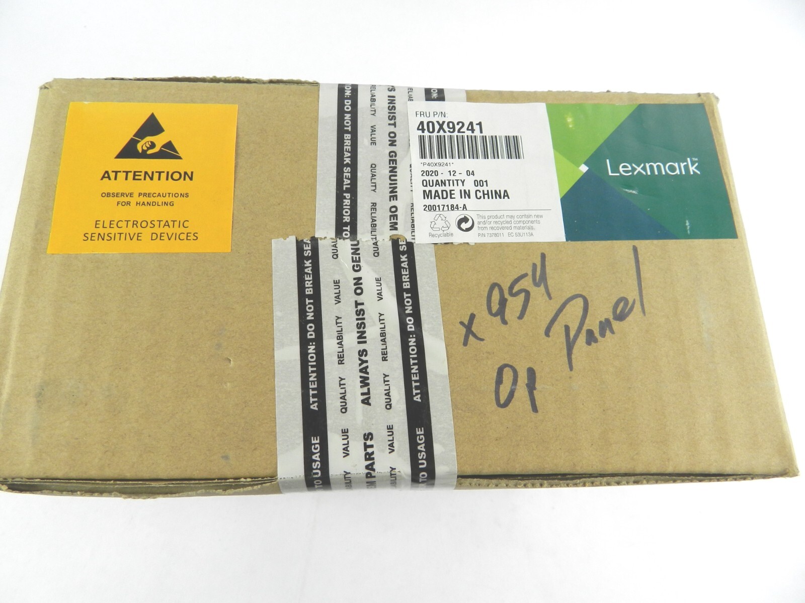 Lexmark  40X9241 X954 Op. Panel LCD NEW SEALED BOX LEX