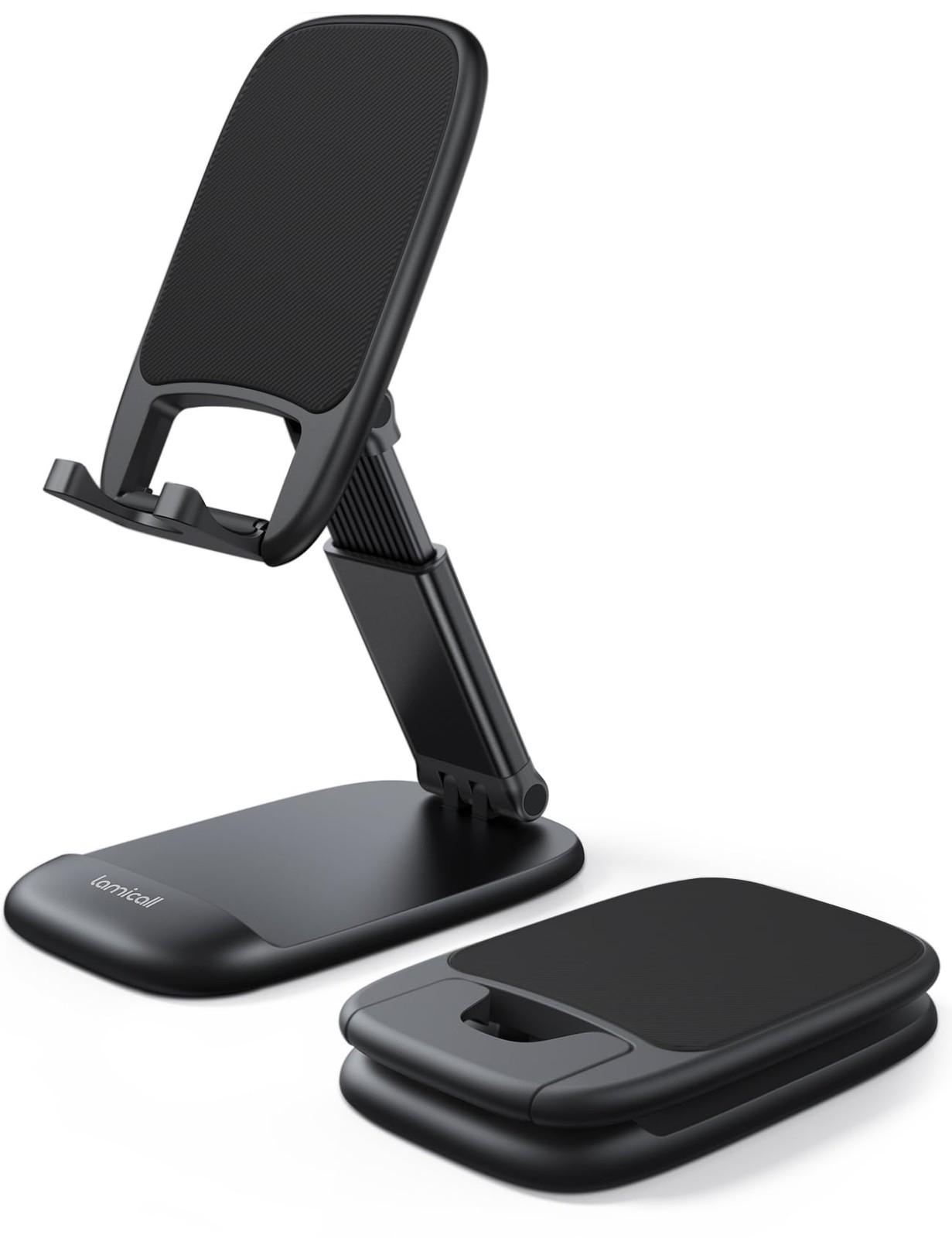 Lamicall Cell Phone Stand for Desk, Height Angle Adjustable 1-Black