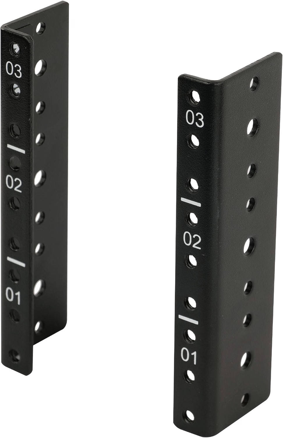 Tecmojo 3U Vertical Rack Rail Pair Kit DIY Rack Rails Kit, 12-24 Screws Inclu...