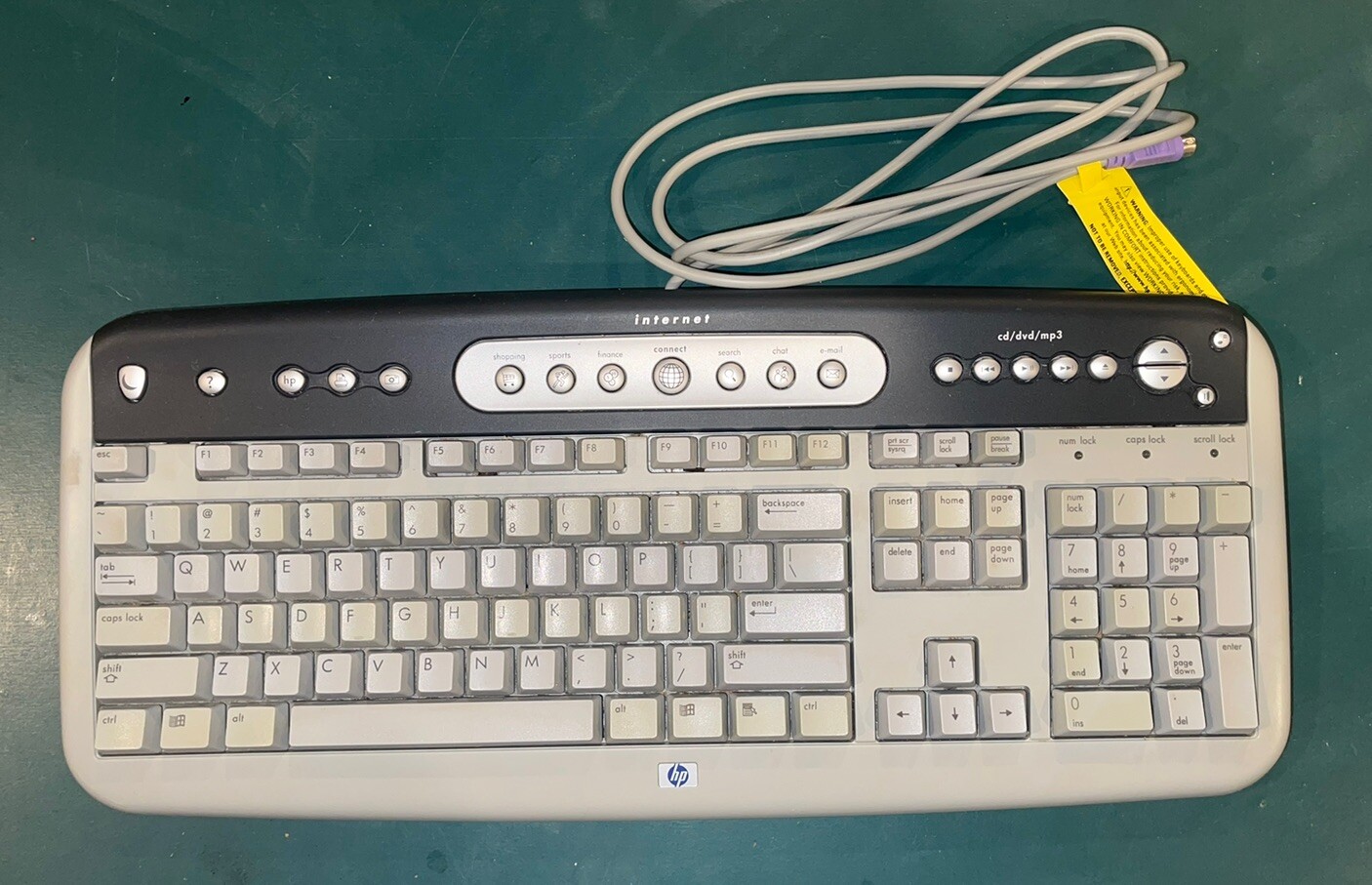 Vintage HP Internet Wired Computer Keyboard PN: 5187-0341 Model 5181 PS/2