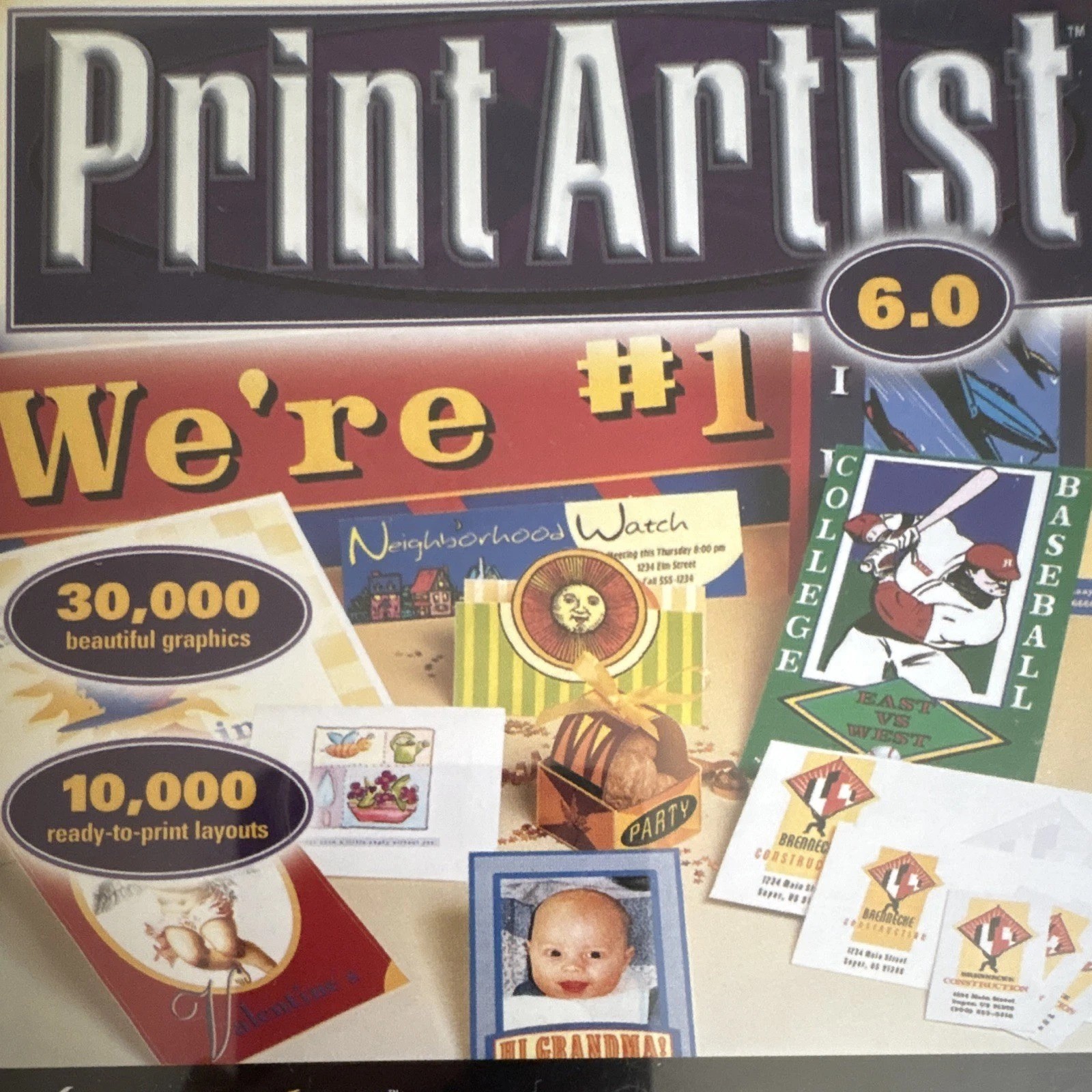 Sierra Home Print Artist 6.0 DTP Software CD, English, Windows 95/98/NT
