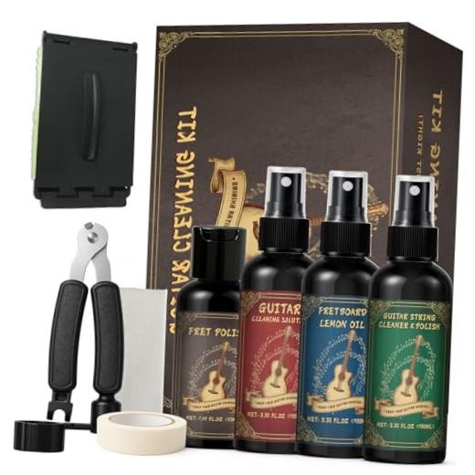 9pcs Guitar Cleaning Maintenance Kit - Deep Cleaning & Restores Shine