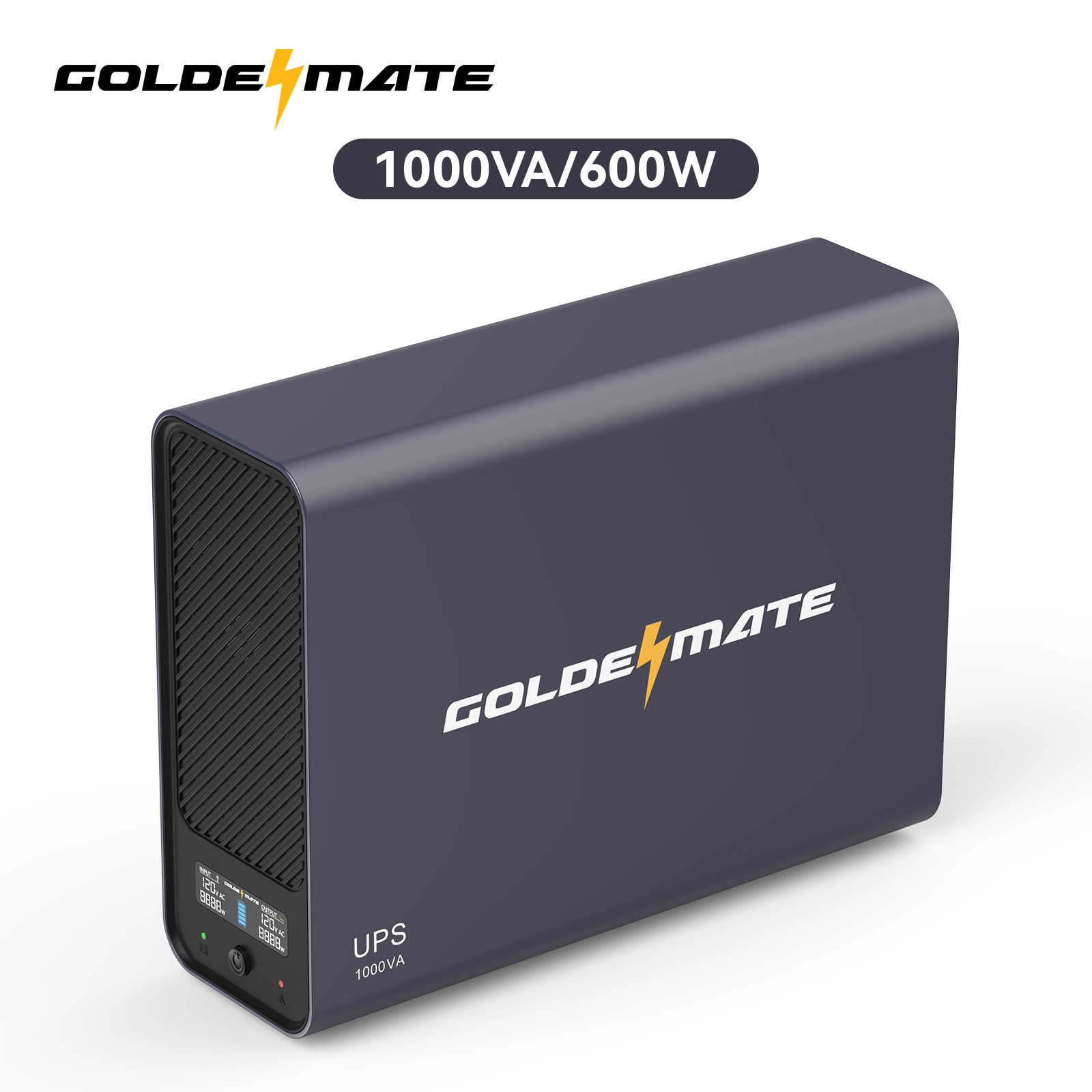 Goldenmate 1000VA 600W LiFePO4 UPS, Home & Office Guardian - Refurbished