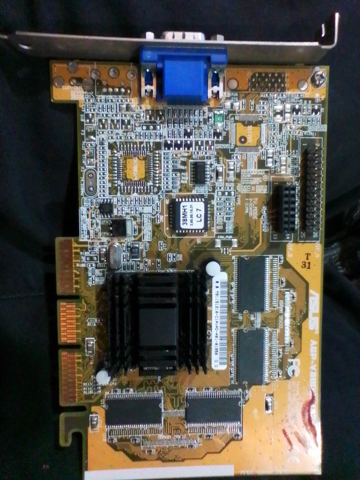 RARE ASUS AGP-V3800/32M PURE VIDIA RIVA TNT2 AGP VGA CARD VGA ONLY MXB163