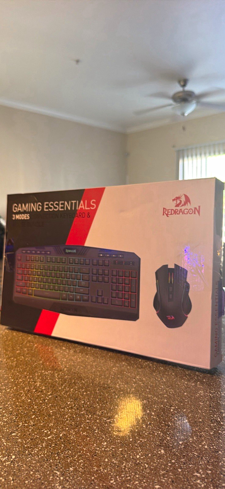 Redragon S101-3 Wired Illuminated Keyboard & Mouse Combo, 3200 DPI, Black