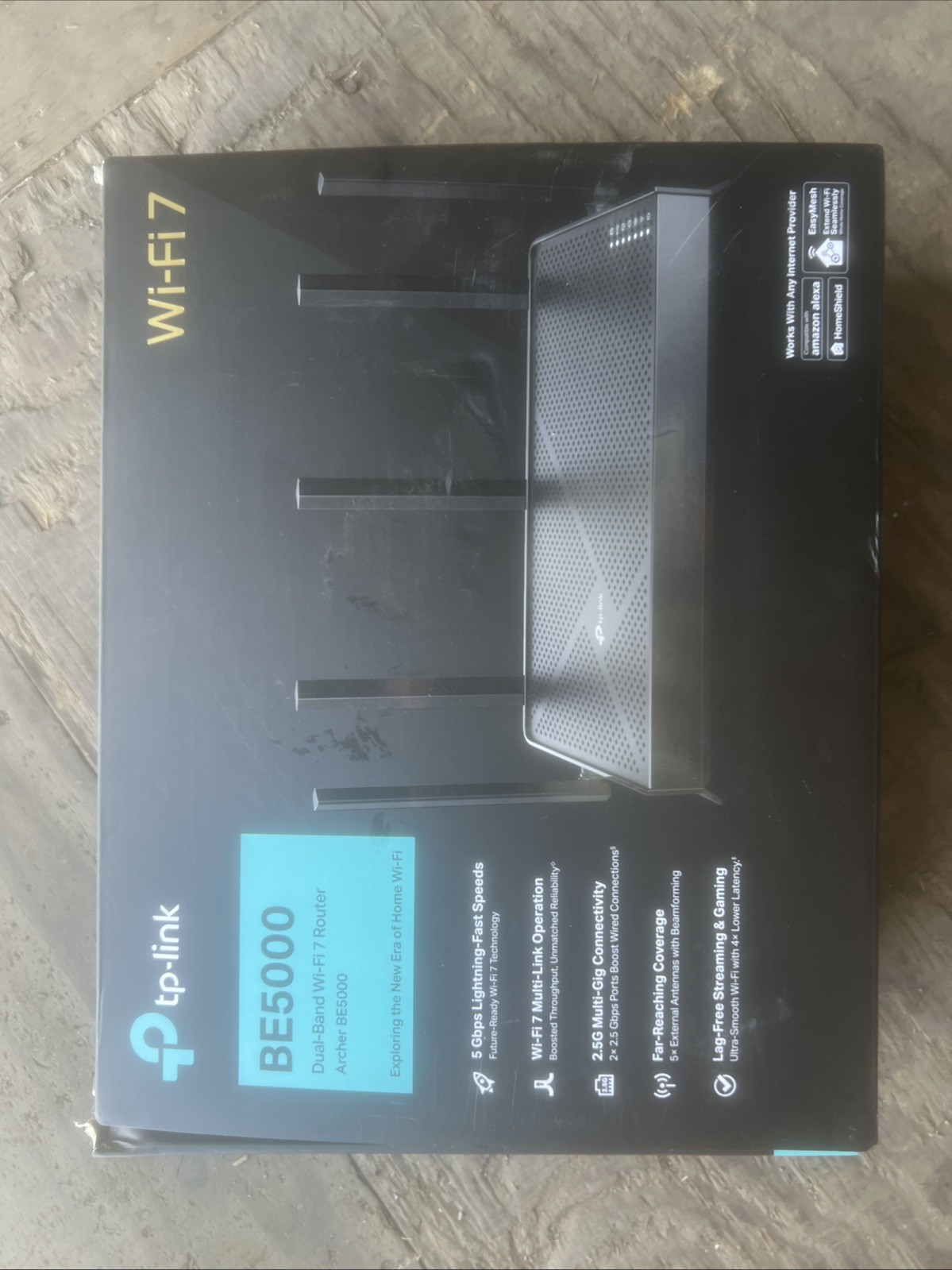 TP-Link - Archer BE5000 Dual-Band Wi-Fi 7 Router - Black