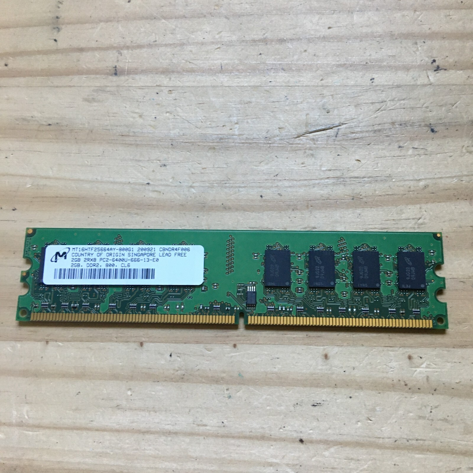 Micron 2GB 2RX8 DDR2 800 CL6 DIMM PC2-6400U-666-13-E0  Desktop Memory RAM
