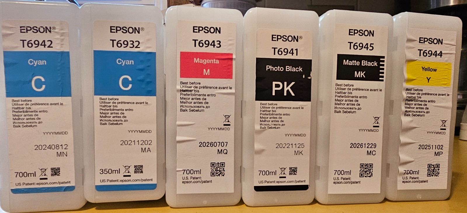 Epson UltraChrome XD T6942-T6944-T6945 T6941  Genuine Ink Set for SC-T Series