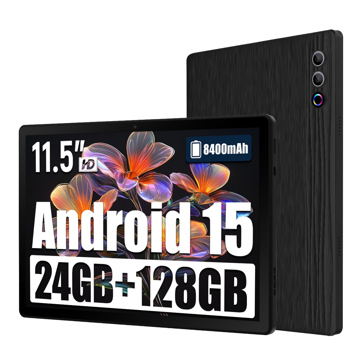 2025 Newest 11.5" Android 15 Wi-Fi6 5G tablet 24GB+128GB FHD tablets 8400mAh HD