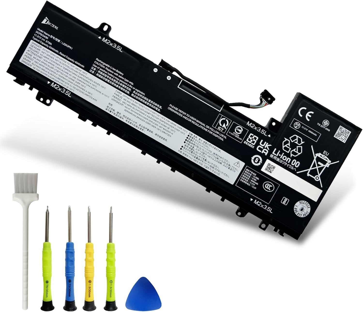 L23X3PK1 Laptop Battery Replacement for Lenovo IdeaPad Slim 5 14IMH9 83DA 5-14AH