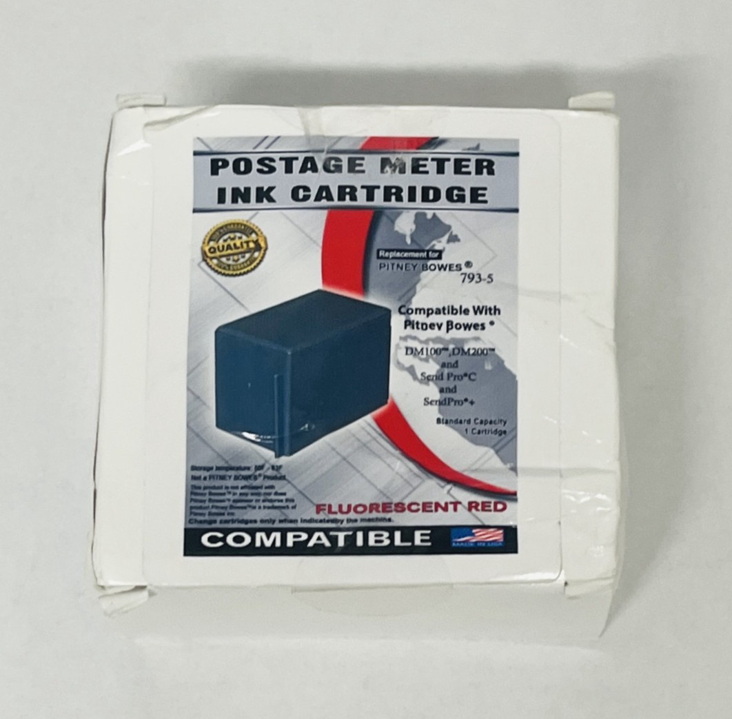 Compatible 793-5 Fluorescent Red Ink Cartridge for Pitney Bowes DM100 SendPro C