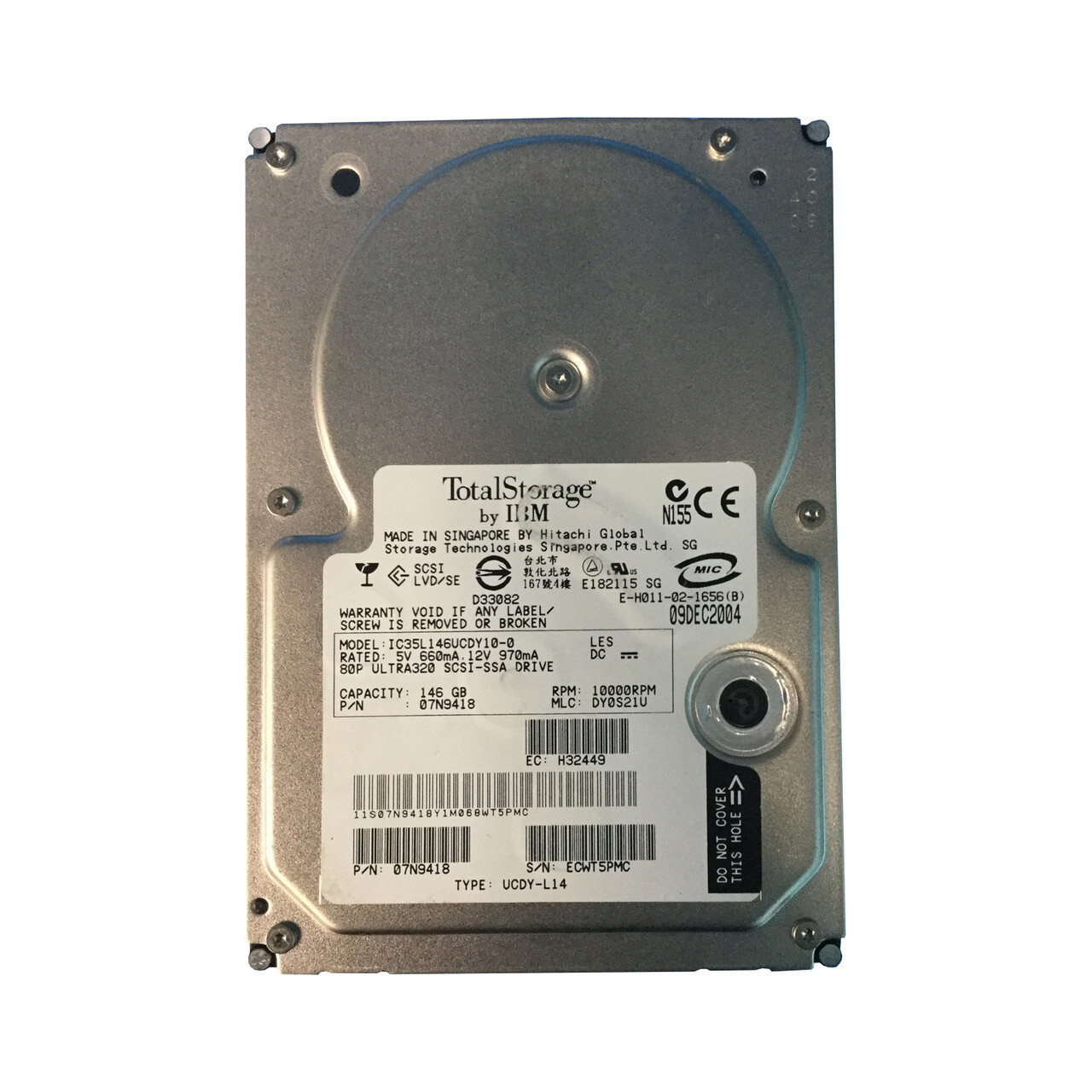 IBM 146 GB 10K RPM, SCSI Ultra320 07N9418 Hard Drive