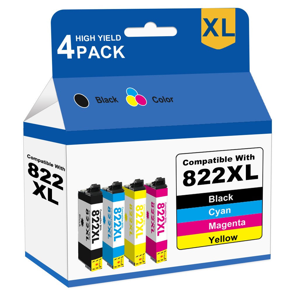 4 822XL Premium Ink Cartridge Compatible for Epson Workforce Pro WF-3820 WF-4830