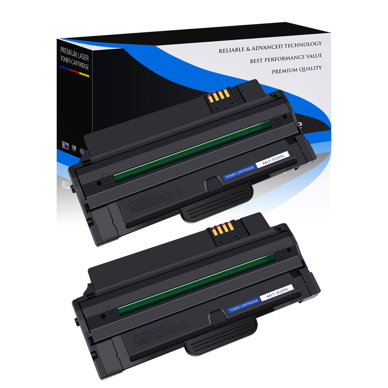 2xMLT-D105L Toner Cartridge For Samsung ML-2540 ML-2545 ML-2580n SF-650 SF-650P
