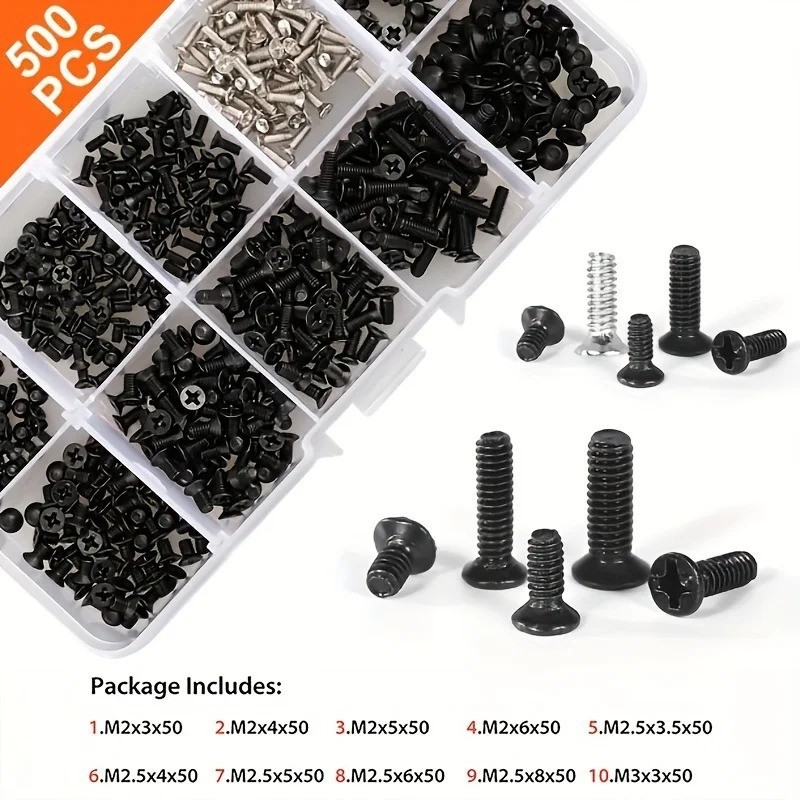 500Pcs Laptop Computer Screws Set Kit For HP Dell Lenovo Sony Toshiba SAMSUNG