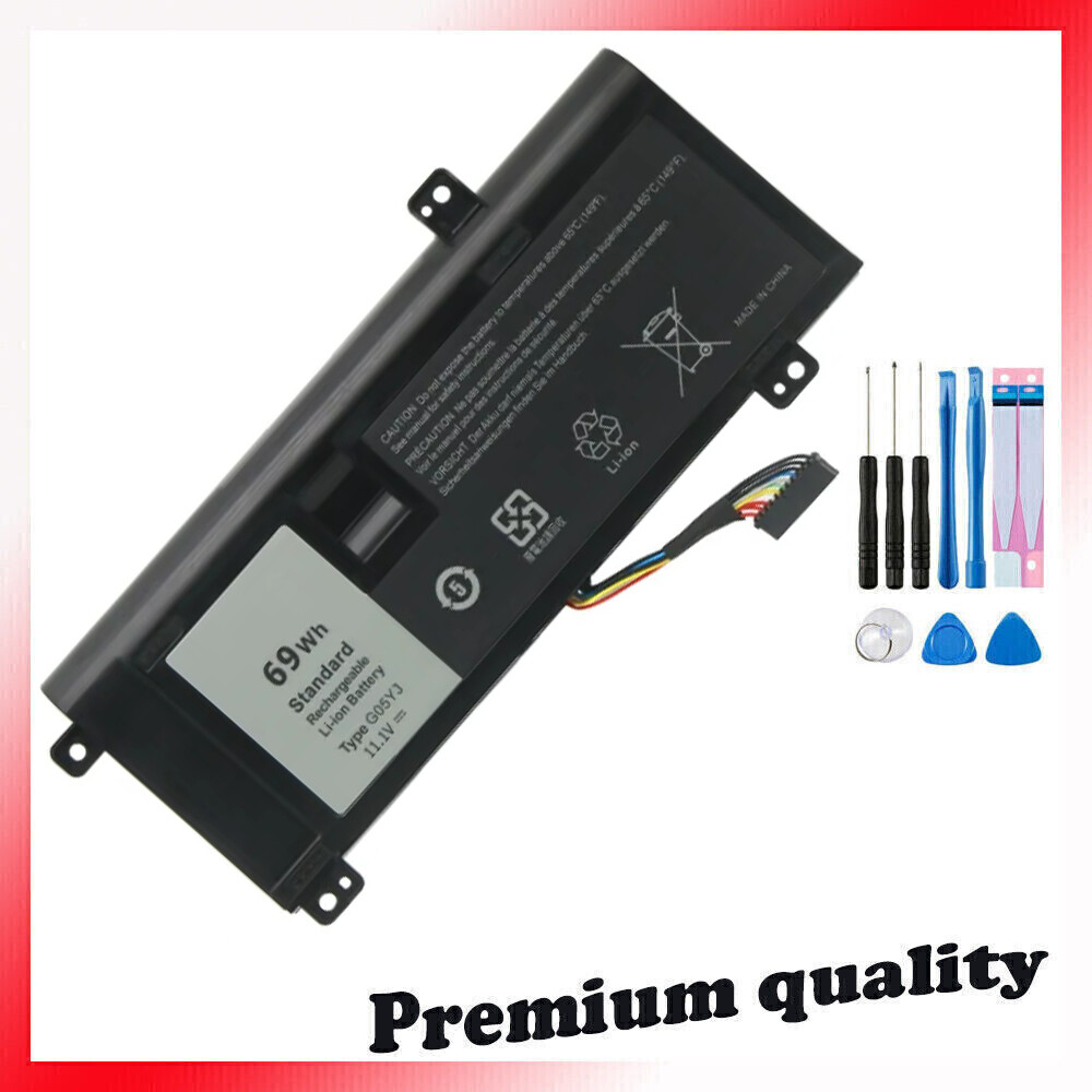 Laptop Battery 11.1V 69Wh G05YJ Y3PN0 8X70T 0G05YJ Compatible w/ Dell Alienware