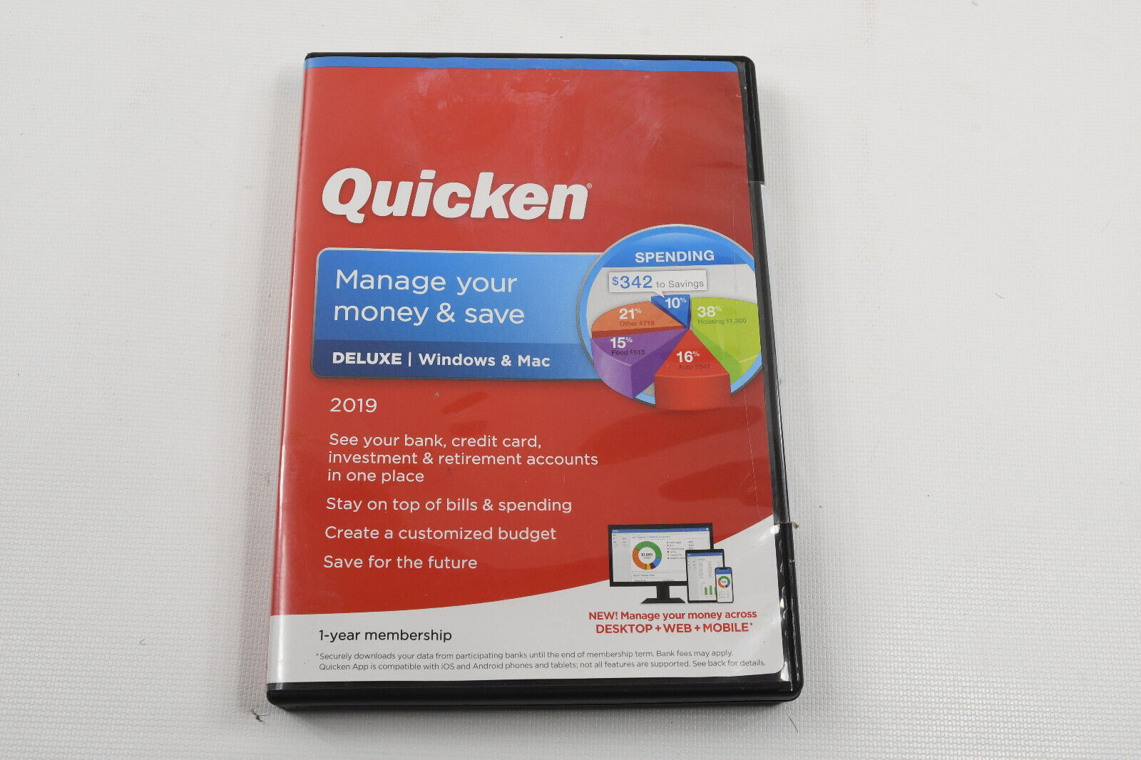 Quicken Deluxe  2019 Manage Your Money and Save For Windows