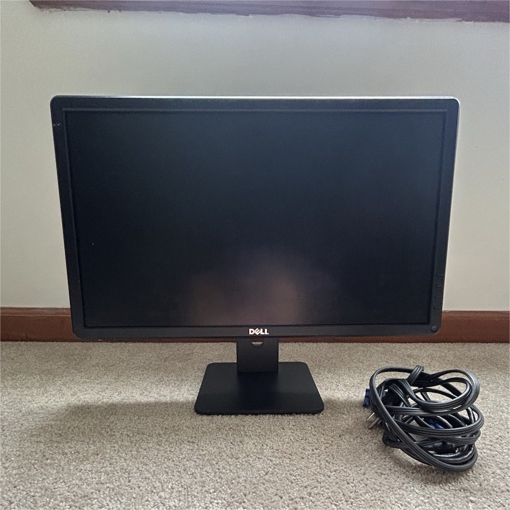 Dell 22in Monitor VGA D-Sub Black with Stand Power Cable