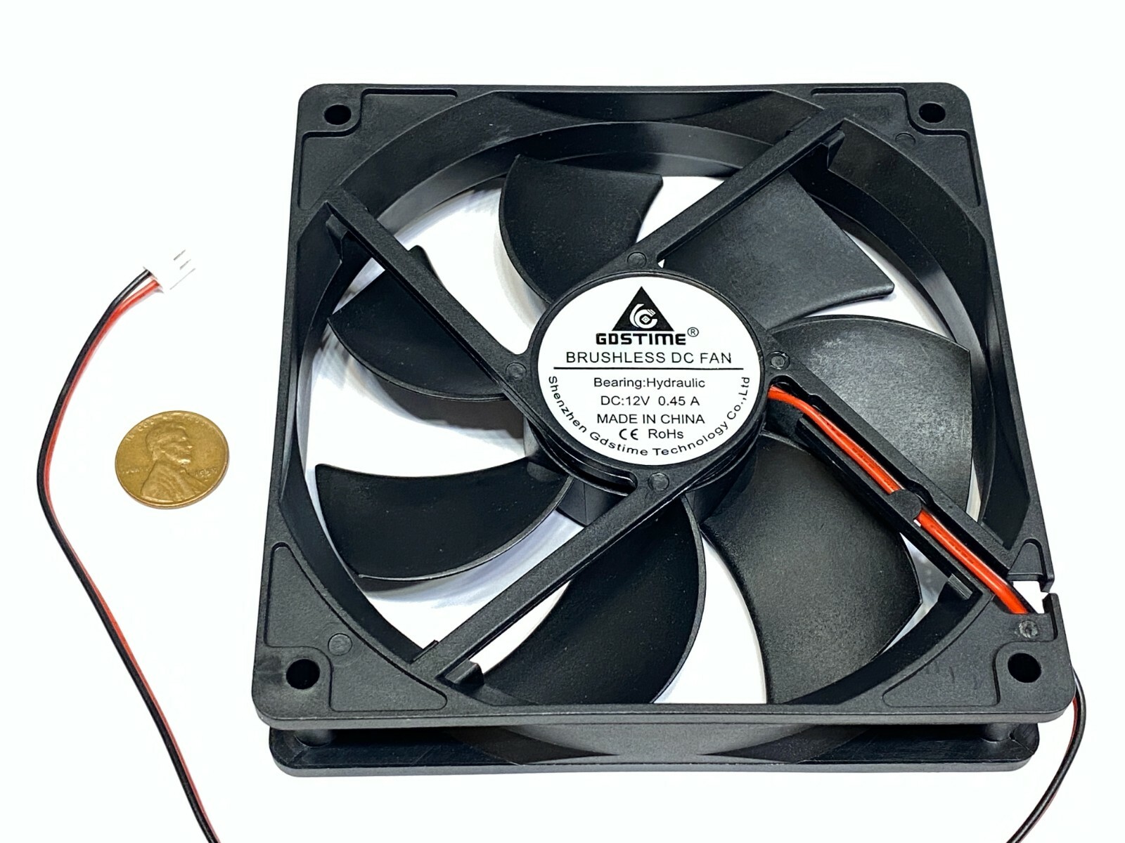 GDSTIME Computer Case fan Large 12V 2Pin 120mm 25mm gda blower 1225 12025 G20