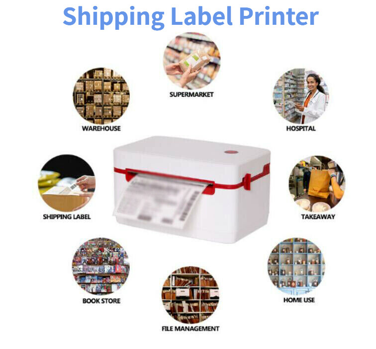 Utility Shipping Label Printer High Speed USB Bluetooth Direct Thermal Barcode
