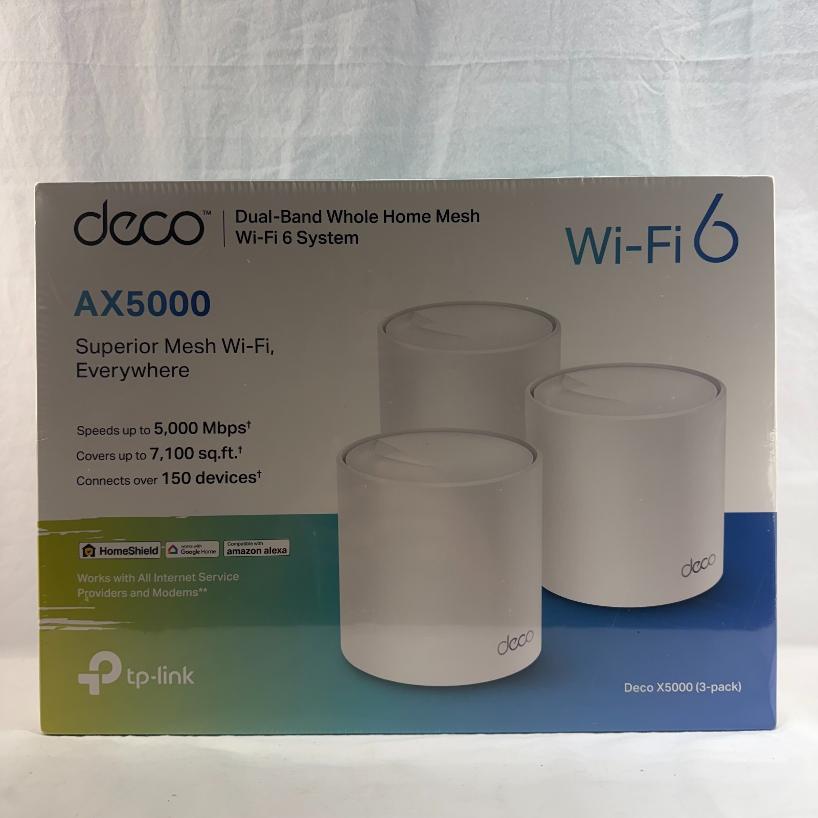TP‑Link Deco X5000 AX5000 Mesh Wi‑Fi 6 System (3‑Pack)–Brand New Factory Sealed
