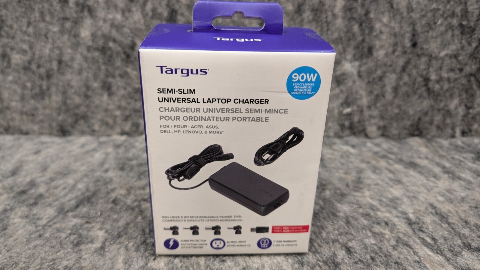 Targus 90W Ac Universal Laptop Charger Adapter for HP, Asus, Acer 🔥New🔥