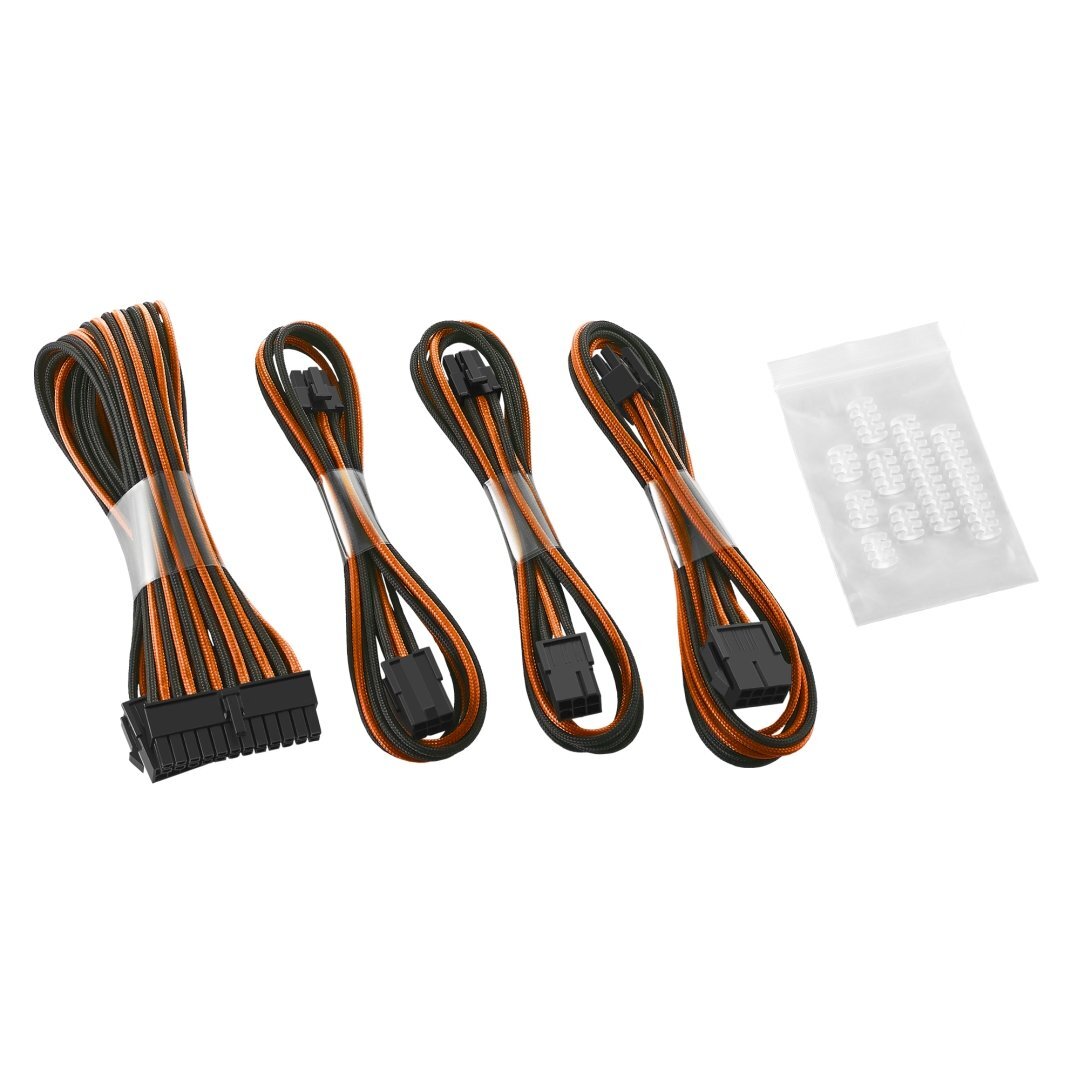 CableMod Basic Cable Extension Kit - 6+6 Pin Series - Black/Orange 630158276745