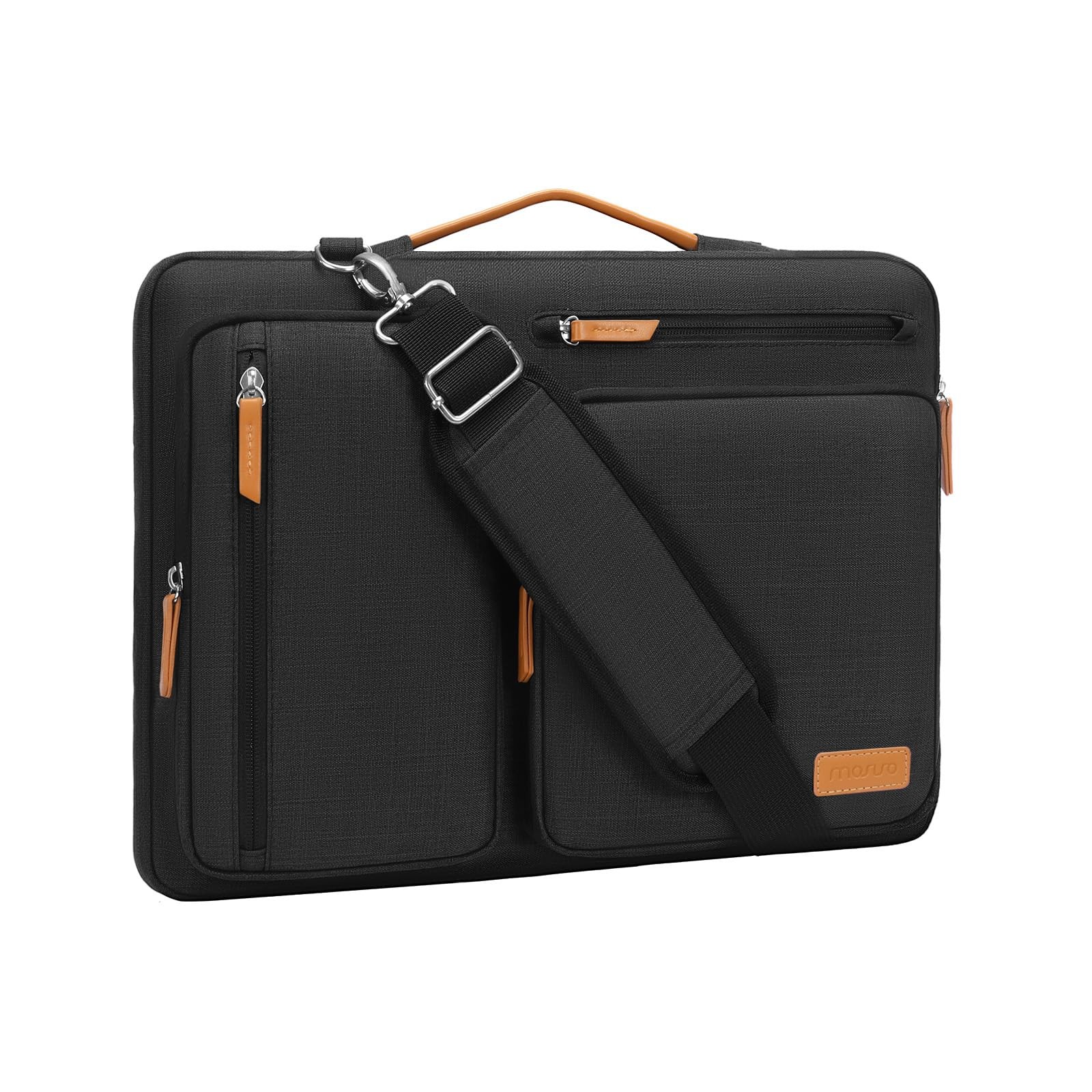 MOSISO 360 Protective Laptop Shoulder Bag,13 inch Computer 13 inch, Black