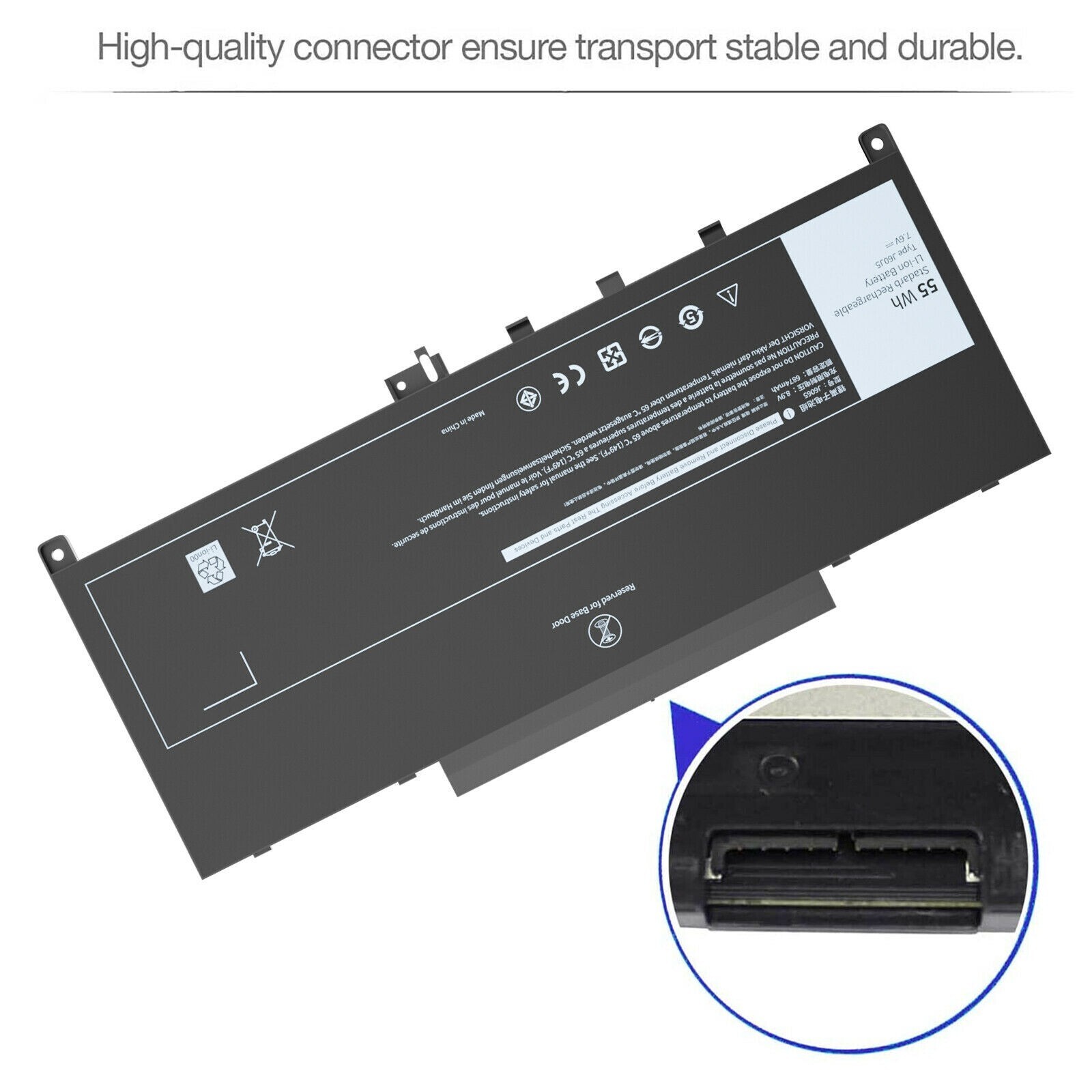 For Dell J60J5 7.6V 55Wh Li-Ion Laptop Battery For Dell Latitude E7270 E7470