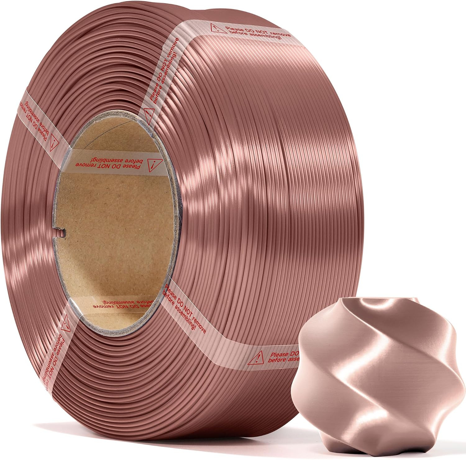 Rose Gold Silk PLA, Pre-Dried Refill Filament for Reusable Spools
