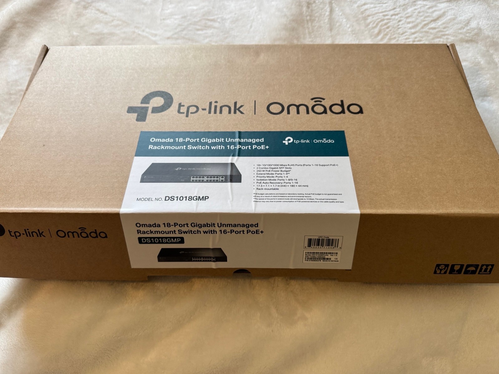 TP-Link Omada DS1018GMP 18-Port Gigabit Rackmount Switch with 16-Port PoE+